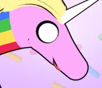 Lady Rainicorn portrait from Candy Kingdom Defense