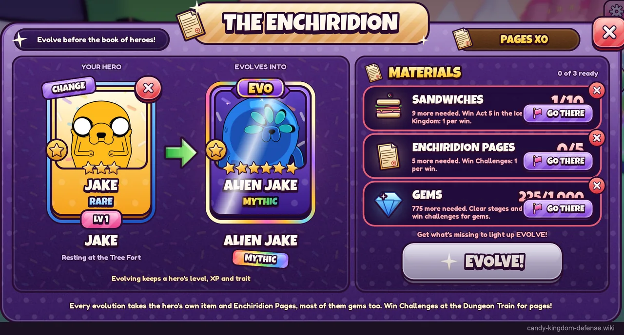 Jake evolution preview into Alien Jake with Sandwich materials